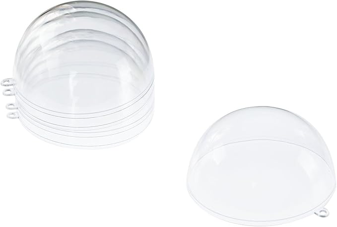 Super Z Outlet Clear Plastic Acrylic Bath Bomb Mold Shells Molding Balls Kit (100mm, 12 Pack)