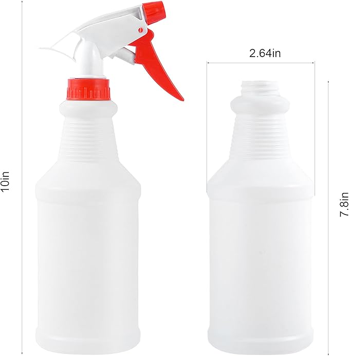 16 Oz Spray Bottle (12 Pack),Spray Bottles for Cleaning,Reusable Empty Refillable Solutions Plastic Bottle,Spray Bottle Bulk for Garden,Plants,Water,Kitchen and Commercial