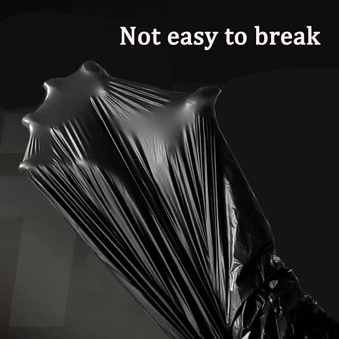 Large black 30 gallon trash bags with lavender scent, Ultra thick heavy duty drawstring garbage bags for tall kitchen outdoor courtyard 31x35 Inches