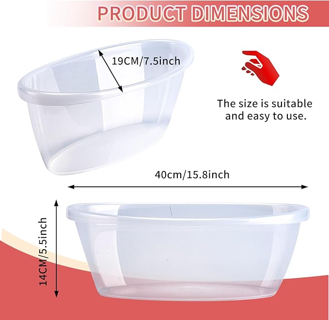 2 Pack Large Ice Buckets for Parties, 5L Oval Plastic Champagne Wine Cooler Beer Chiller Bucket Beverage Tub for Mimosa Bruch Cocktail Bar Supplies Indoor Outdoor Wedding Party