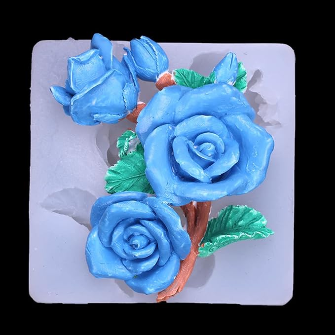 Rose Bouquet Pod Silicone Fondant Mold Flower Cake Chocolate Candy Mold Epoxy Resin Jewelry Making Mould Soap Polymer Clay Mold Pastry Baking Tools