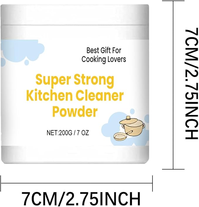 Super Strong Kitchen Cleaner Powder,Heavy Kitchen Duty Degreaser, 2024 Powerful Kitchen All-purpose Powder Cleaner Stainless Steel Cleaning,Powerful Kitchen all Purpose Powder Cleaner-7OZ (1PCS)