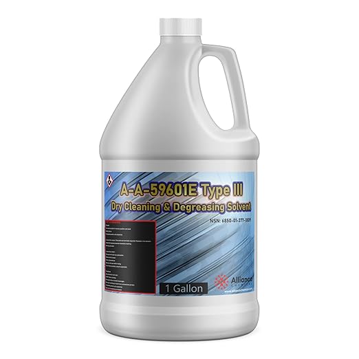 A-A-59601E Type III Dry Cleaning & Degreasing Solvent – 1 Gallon – NSN: 6850-01-377-1809 – Made in America
