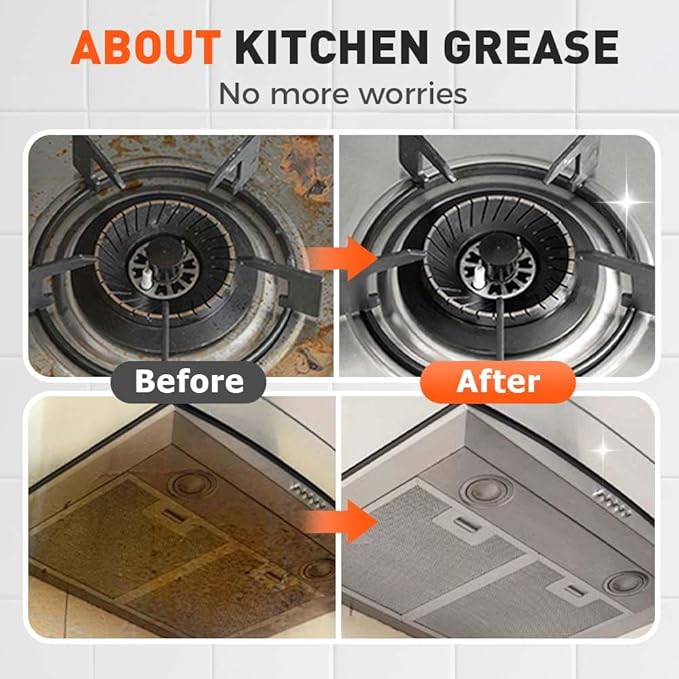 Multi-Functional Foam Cleaner, 2025 New Kitchen Cleaner, Powerful Kitchen Degreaser Spray, Multipurpose Dust Grease Remover for Pots, Pans, Countertops Appliances (2)