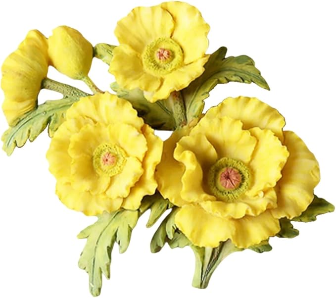 3D Flower Bouquet Candle Soap Silicone Molds Fondant Chocolate Candy Cake Decorating Mould Resin Clay Baking Pastry Tools (Hibiscus)