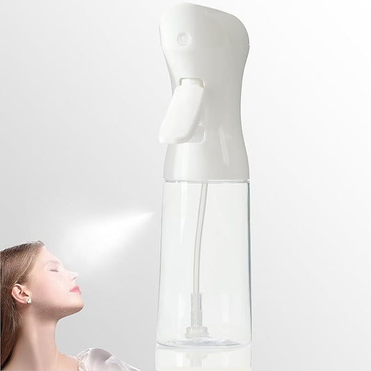 Spray Bottle for Hair Continuous Ultra Fine Mist (200ml) 360° Multi Spray Bottle for Plants, Cleaning, Skin Care Leakproof & Durable White 1 Pack