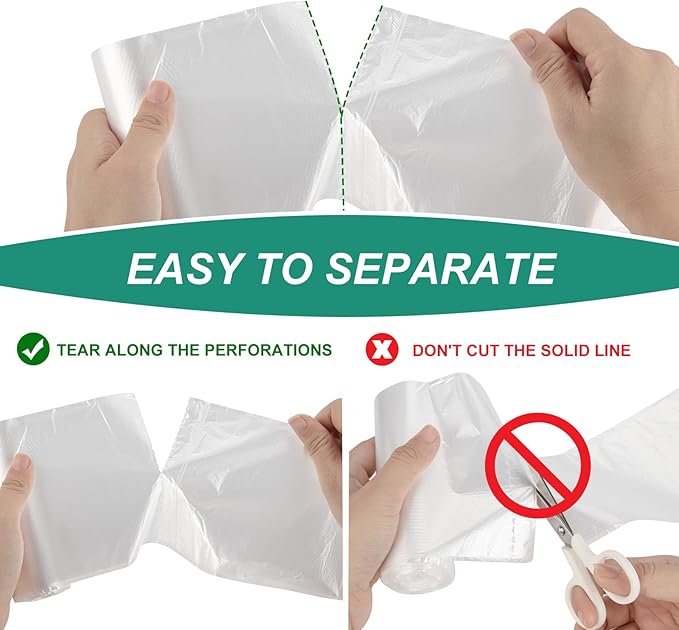 Magesh 4 Gallon Trash Bag Strong, Leakage-Free, Small Garbage Bags Unscented Thick for Bathroom, Office, Kitchen Small Trash Can, 15L, 105 Bags, Clear