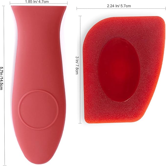 TEZZ 5 Pieces Cast Iron Cleaner Kit Include Stainless Steel Chainmail Scrubber, Dish Scrub Brush, Dual Sided Kitchen Dish Scrubber Sponge, Hot Handle Holder For Cleaning Cast Iron Skillets, Pot & Pans