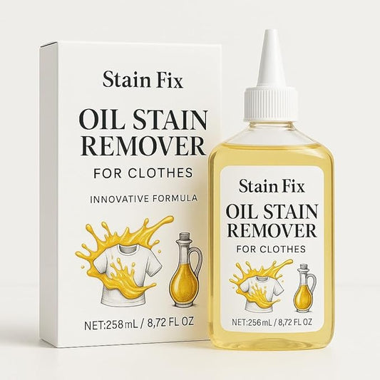 Instant Oil Stain Remover for Clothes (8.72oz) - Fabric Stain Remover For Cooking, Engine, Dried Oil And Grease Stains - Safe for All Fabric Types