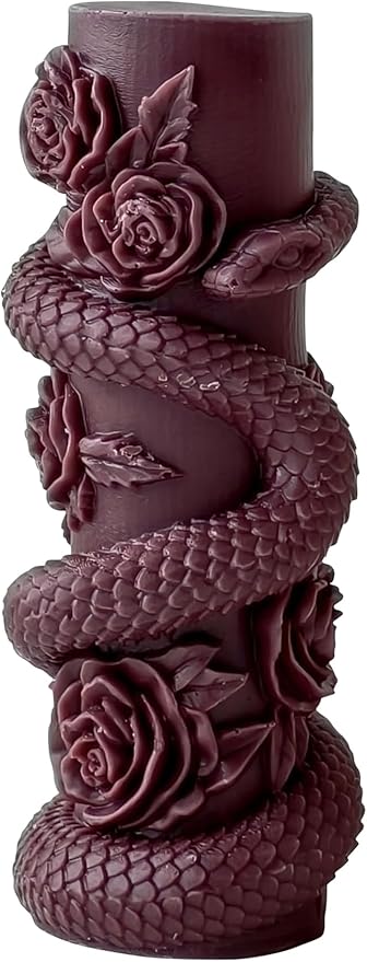 Snake Pillar Molds Animal Resin Mold - Resin Casting Silicone Molds for Home Decor & Candle Making Wave Spiral Mold