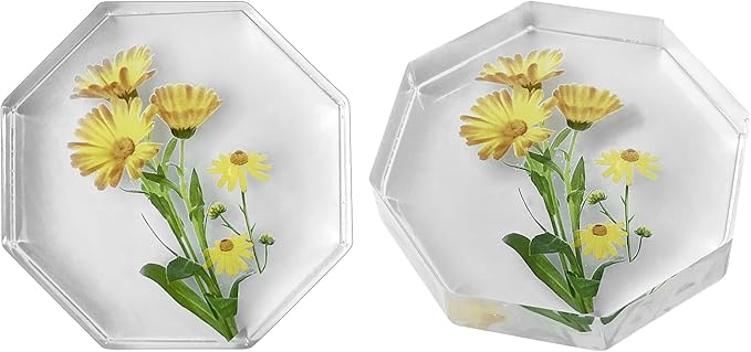 Deep Round Coaster Molds Silicone Extra Deep Round Resin Mold - Resin Casting Silicone Molds for Home Decor & Candle Making Wave Spiral Mold