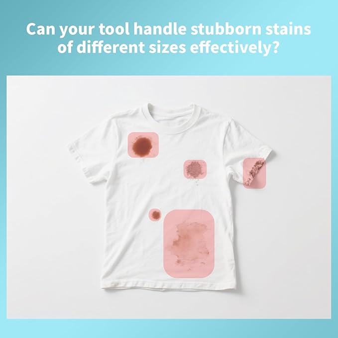 Stain Remover Brush, Portable Fabric Cleaner for Tough Stains Like Red Wine, Coffee, Grease, Juice, Grass on Clothes