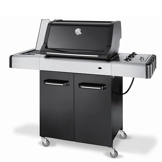 3-Inch Swivel Stem Caster, 7/16-Inch Stem Diameter Rubber Wheel, Heavy Duty TPR Replacement Wheels for Rubbermaid Mop Bucket Cart Grill Casters - 4 Pack (2 Brakes 2 Swivel)