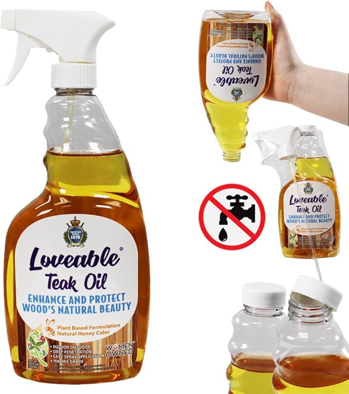 EcoDecors Loveable 24 oz Spray Bottle Teak Oil - 2 Pack