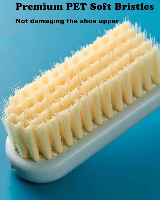 Shoe Cleaning Brush-3 Pack Shoe Brushes with Long Handled Soft Bristle Cleaning Brush Shoe Cleaner Brush Scrub Brush for Sneakers,Tennis,Canvas,White Shoes & More