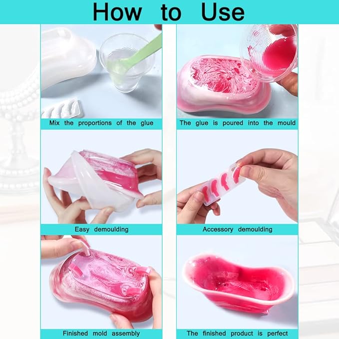 Silicone Molds - Epoxy Resin Molds for Candy, Jewelry, Soap & More - Storage Box with Small Cup Mould