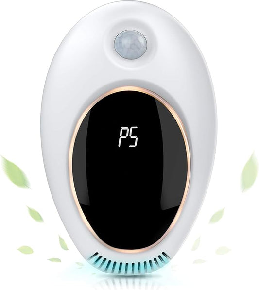 Plug in Air Purifier with Motion Sensor Light for Home, Odor Eliminator Mini Ozone Air Freshener Ionizer Deodorizer to Remove Smell from Pets Smoke Toilet for House Bathroom Kitchen Bedroom Office