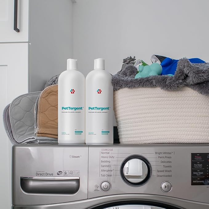 Pet Parents® PetTergent®, Enzymatic Pet Laundry Detergent, 32 oz 32 Loads Pet Stain Remover & Pet Odor Eliminator, Laundry Detergent for Pets (Calming, 32 oz)