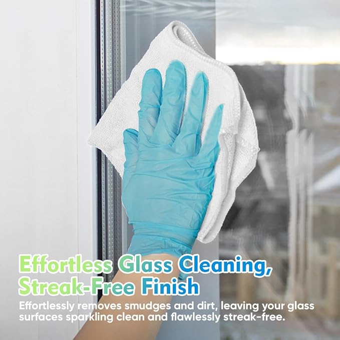 HOMEXCEL Microfiber Cleaning Cloth 20 Pack 11.5 x 11.5 inch Microfiber Towels for Cars Ultra Absorbent Car Washing Cloth Lint Free Streak Free Cleaning Rags for Car, Kitchen Window White