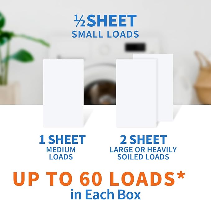 Travel Eco-Friendly Laundry Detergent Sheets 60 Loads | Plastic-Free, Fresh Scent, Liquidless Strips |Sensitive Skin Safe | Hypoallergenic