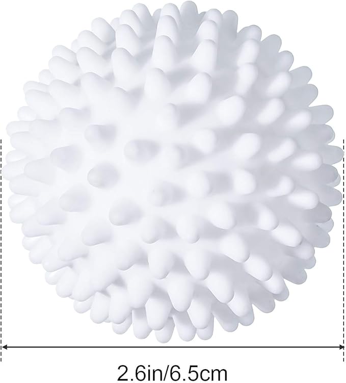 6 Pieces Laundry Will Drying Balls Reusable Replace Laundry Drying Fabric Softener and Saves, Reusable Washing Machine Cleaning Soften Clothes Wash Ball (White)