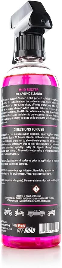 P & S PROFESSIONAL DETAIL PRODUCTS P&S Off Road Mud Buster Foaming Cleaner – Heavy-Duty Degreaser for Undercarriages, Frames & Wheels – Tough on Mud & Grime, Corrosion Protection - 16 oz. Spray