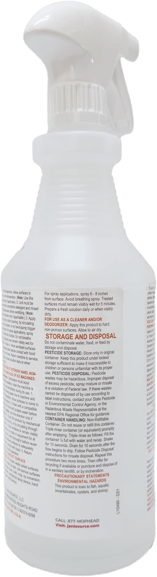 Bussit Clean Food Surface Sanitizer & Cleaner, Kills 99.9% of Kitchen Bacteria, Quart (6 Pack)