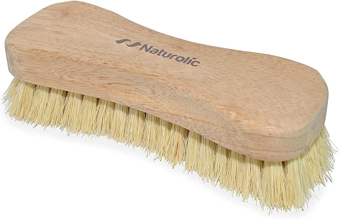 All-Natural Wooden Scrub Brush Set |Tampico Bristle Brush for Cleaning | Scrub Brushes for Cleaning | Floor, Tub, Kitchen, and Carpet Brushes for Cleaning | Eco Friendly Cleaning Products | Pack of 2