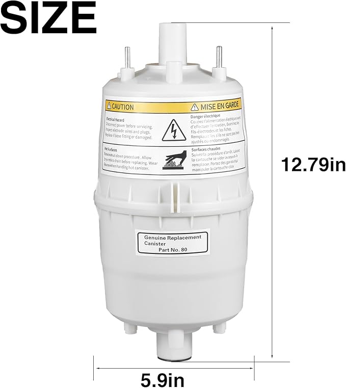 Upgrade 80 Steam Canister for Aprilaire Humidifier – Replacement for Models 800, 801, 865, 866, 80 | OEM Compatible Steam Humidifier Canister | 1-Pack