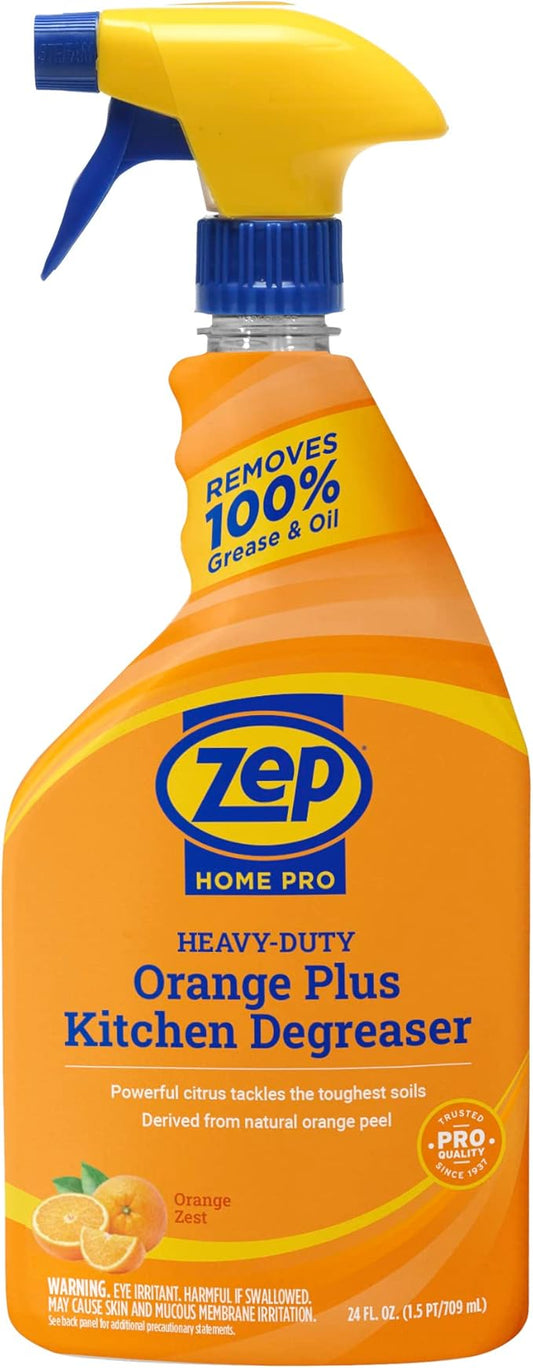 Zep Home Pro Orange Plus Kitchen Degreaser - 24 Fl. Oz. - R49506 - Pro Trusted Cleaning Power: Now in Refreshing Scents and Family Friendly Formulas (1)