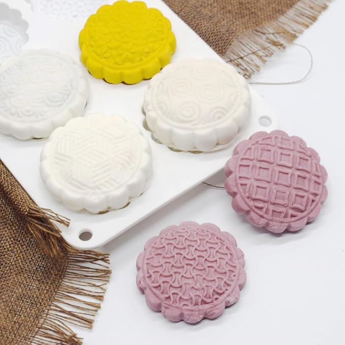 Silicone Mold for Cake DIY Baking Chocolate Eco-Friendly Cake Mold Candy Chocolate Cake Mould Baking DIY Kitchen Accessiories (Mooncake M_8.52 X5.8 X0.84 inch)