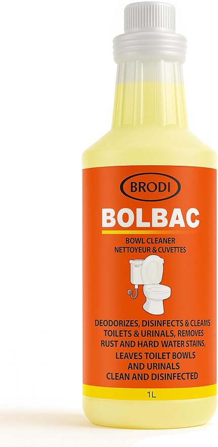 BolBac Heavy Duty Toilet Bowl Cleaner, High-Power 25-30% HCI Formula, Fast Deposits and Odor Removal, Fixture Safe, Concentrated Restroom Cleaning Supplies (Pack of 1)