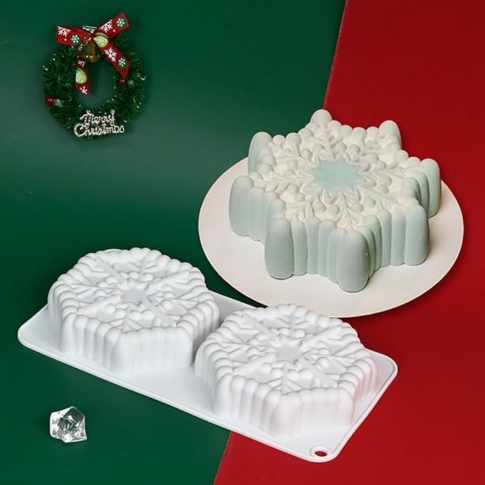 mostsom Silicone Molds for Baking Non-Stick Candy, Chocolate, Cookie, Oreo, Mini Soap, Pudding, Jello, Muffin, Dog Treats Ideal for Cupcakes, Ice Cubes, and Jelly Mold (E_ SnowFlower)