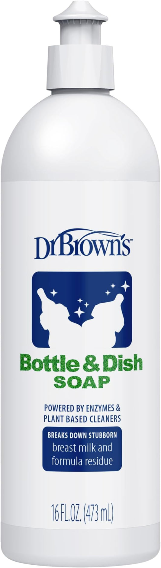 Dr. Brown's Bottle & Dish Soap for Baby Bottles and Baby Accessories, Plant-Derived, Fragrance-Free, 16 fl oz, 1 Pack
