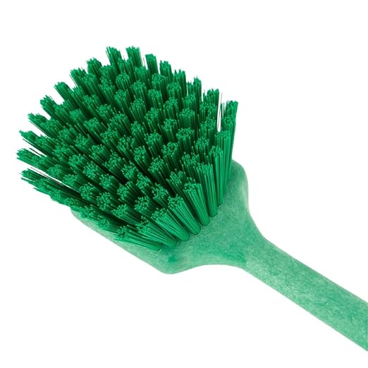 SPARTA 40501EC09 Plastic Large Scrub Brush, Kitchen Brush, Utility Brush With Long Handle For Cleaning, 20 Inches, Green