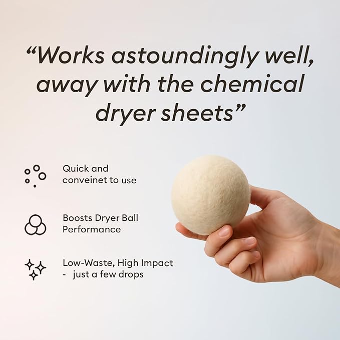 Vove Natural Hemp Dryer Balls - 4 Pack, 5X More Absorbent Than Wool - Cuts Drying Time up to 35%, Natural Fabric Softener, Reduces Wrinkles and Static, Reusable, Hypoallergenic, Eco Friendly