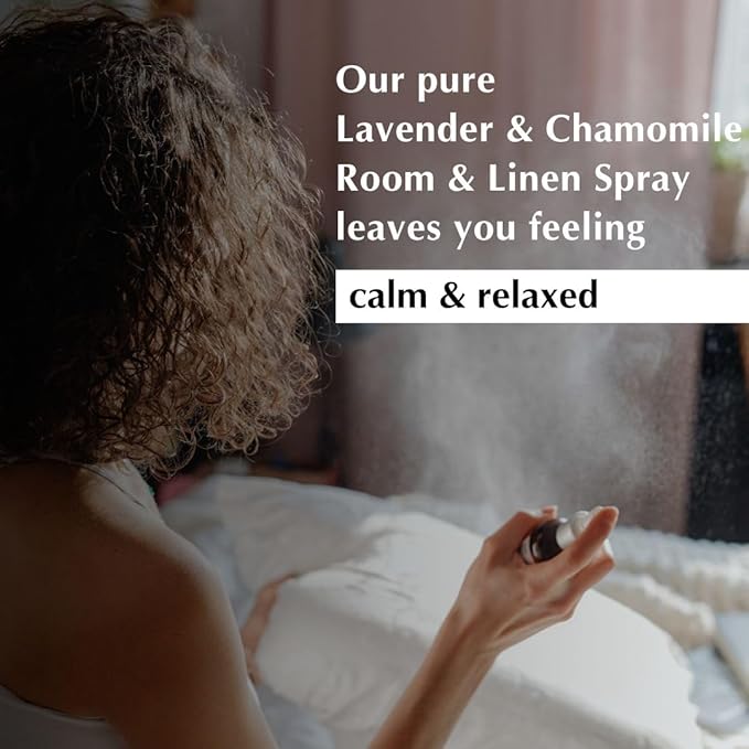 Lavender & Chamomile Room, Linen & Pillow Spray by Aromafume | 100ml/3.38 fl oz | with Pure Lavender Essential Oil | Aromatherapy Spray for Relaxation | Air Freshener