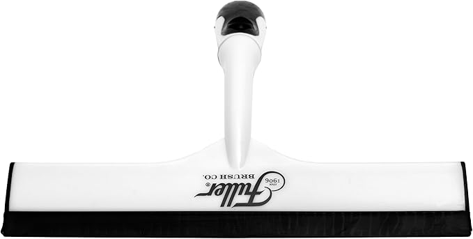 Fuller Brush Easy Grip Handheld Squeegee - for Shower Walls, Doors, Tub Surfaces, Windows, Mirrors & Vehicle Windshields - ThermoPlastic Rubber Blade - Comfort Grip Handle with Built-in Finger Groove