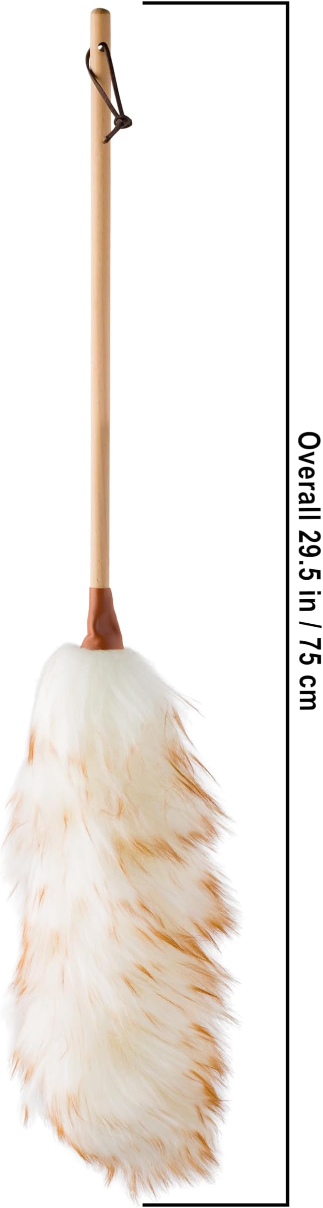 Redecker Lambswool Duster, Natural Magnet for Dust and Fine Particles, Cleans Without Scratching, Untreated Lambswool and Untreated Wooden Handle, 27-1/2 inches, Made in Belgium