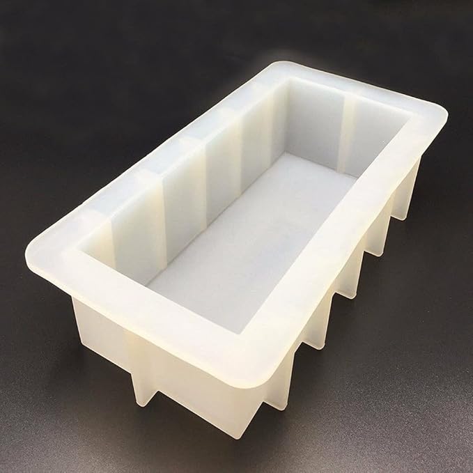 1L Flexible Rectangular Soap Silicone Mold Candle Making for Homemade Soap Crafts