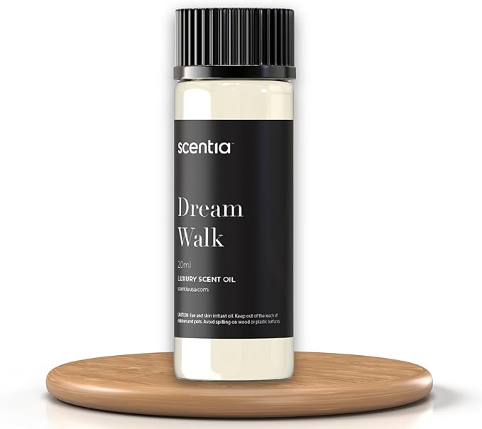 Scentia Hotel Diffuser Oil Inspired by The Hotel Scent - 20 ml 0.67 fl oz - Essential Oil Blend White Tea, Cedarwood & Amber Notes for Aromatherapy Diffusers and Humidifiers - Dream Walk