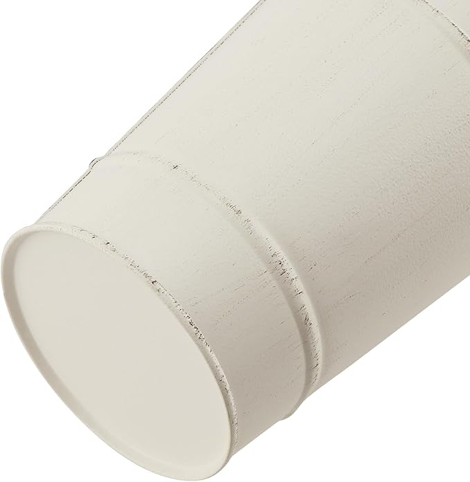 8 Pack 9 Inch Tall Galvanized Flower Bucket, Beige Farmhouse French Flower Bucket with Handle, Rustic Vintage Metal Vases for Flower, Centerpieces, Floral Wedding Arrangements