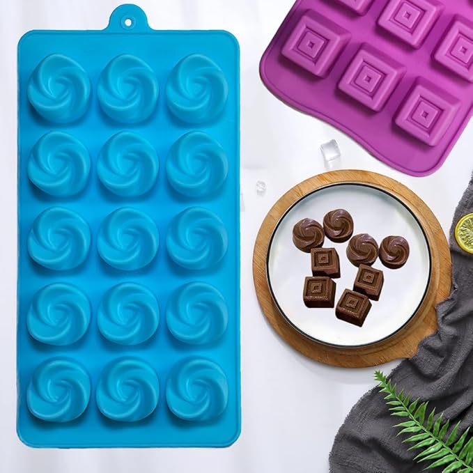 Gummy Candy Molds - 4Pcs Silicone Chocolate Mold for Kids, Non-stick and Bpa Free for Chocolate, Baking, Jelly, Wax Melt, Ice Cubes