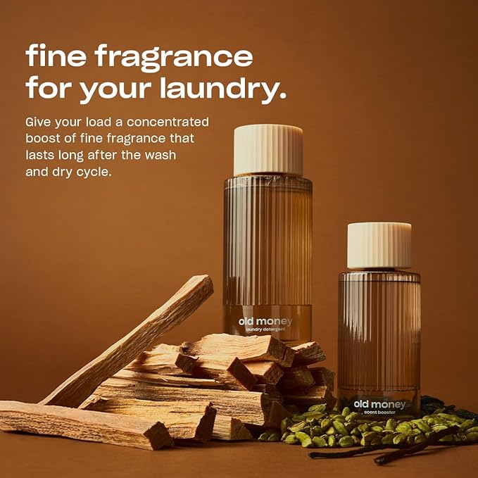 Snif Old Money Laundry Detergent & Scent Booster Starter Pack – Luxury Amber & Sandalwood Scent, Premium Non-Toxic Laundry Duo, HE Safe, Non-Irritating (16oz + 8.5oz)