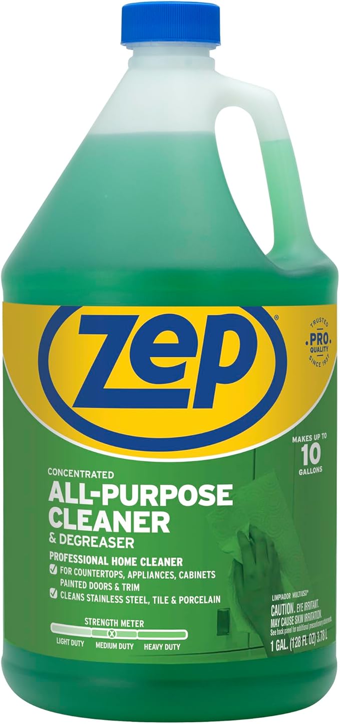 Zep All-Purpose Cleaner and Degreaser Concentrate 1 Gal (Case of 4) Professional Sprayer Bottle (Case of 12) - ZU0567128 - Cuts Through Grease, Grime and Dirt With Ease