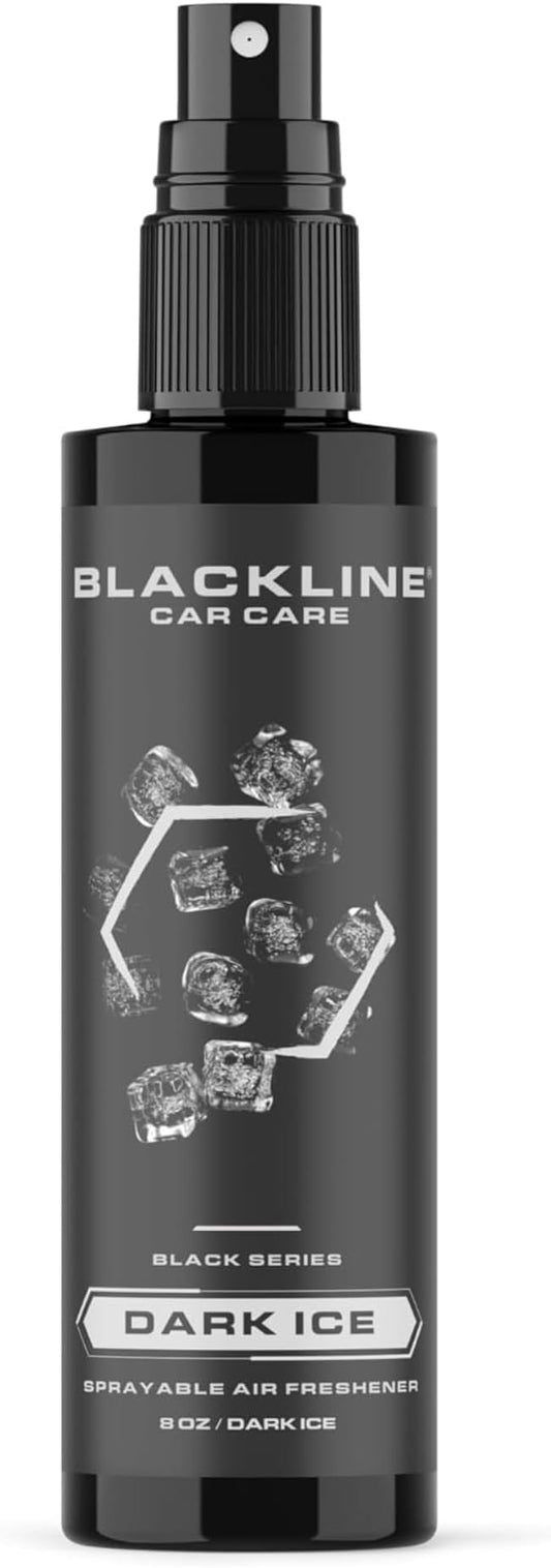 Blackline Car Care - Dark Ice Car Air Freshener, Long-Lasting, Oder Eliminator, for Cars, Trucks, SUV, or Home Use - 8 fl OZ - Air Freshener - Dark Ice Spray