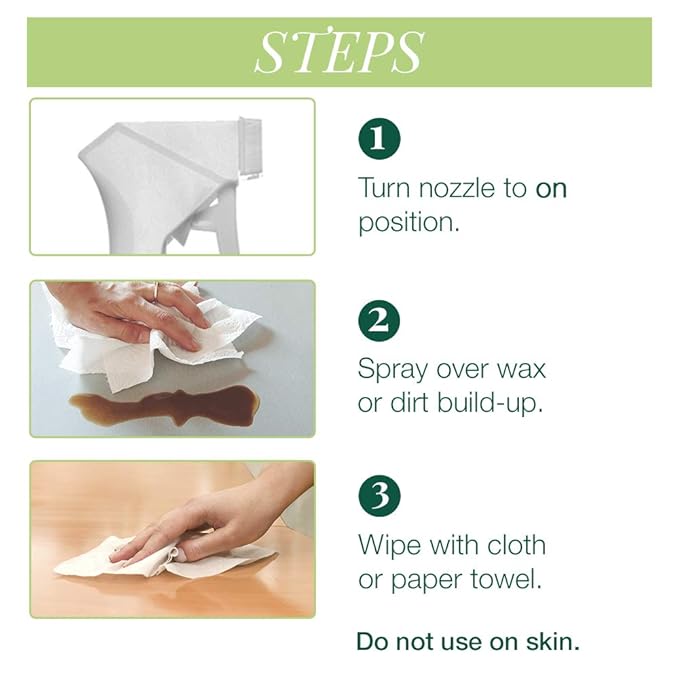 Clean + Easy Clean-Up Surface Wax Cleanser - Wax Remover Pre-Wax Spray for Spills & Residue, Oil And Grease From Warmer, 16 oz