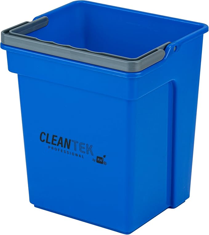 Restaurantware-Clean Tek Professional 4 Quart Cleaning Bucket, 1 Utility Pail with Handle - Heavy-Duty, Portable, Blue Plastic Washing Pail, Perfect for Household, Outdoor, Car Wash and More