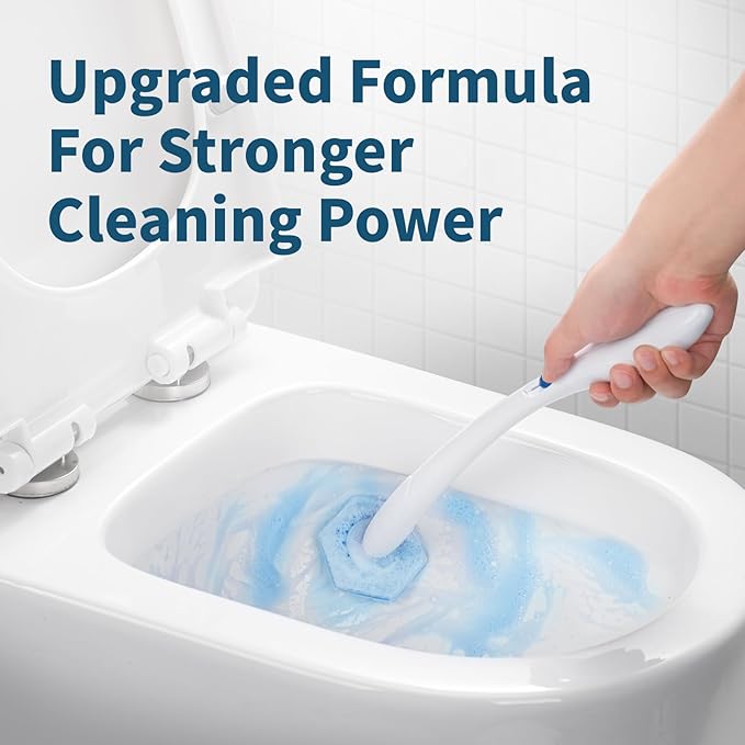 oshang Toilet Cleaner Refills, Toilet Refill Pads, Disposable Toilet Brush Heads for Toilet and Bathroom Cleaning, Compatible with Clorox Toilet Brush (60 Count)