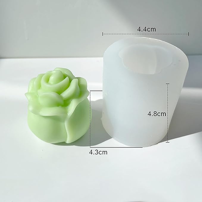 2 Pack Tulip Molds Flower Bud Mold Peony - Resin Casting Silicone Molds for Home Decor & Candle Making Wave Spiral Mold